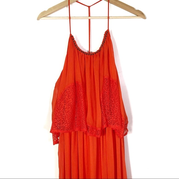 Amazing Coral Bisou Bisou Dress Flowy - Picture 7 of 7